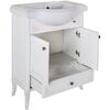 Тумба с раковиной ASB-Woodline Салерно 65 цвет белый / патина серебро