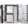 Зеркало ASB-Woodline Берта 85x95 Белый Патина Серебро