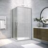 Душевой уголок Vegas Glass ZA NOVO h2000 70 01 Moru стекло Moru, профиль белый, 70х70 см