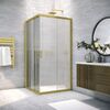 Душевой уголок Vegas Glass ZA NOVO h2000 70 03 Moru стекло Moru, профиль золото матовое, 70х70 см
