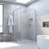 Душевой уголок Vegas Glass ZA NOVO h2000 85 01 02 стекло шиншилла, профиль белый, 85х85 см