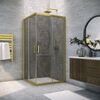 Душевой уголок Vegas Glass ZA NOVO h2000 85 03 07 стекло графит, профиль золото матовое, 85х85 см