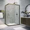 Душевой уголок Vegas Glass ZA-F TUR NOVO 85*70 05 01 стекло прозрачное, профиль бронза, 85х70 см