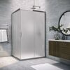 Душевой уголок Vegas Glass ZA-F TUR NOVO 85*70 08 10 стекло сатин, профиль хром, 85х70 см