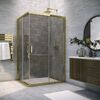 Душевой уголок Vegas Glass ZA-F TUR NOVO 85*80 09 07 стекло графит, профиль золото, 85х80 см