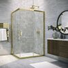 Душевой уголок Vegas Glass ZA-F TUR NOVO 90*85 09 crystalvision стекло crystalvision, профиль золото, 90х85 см