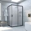 Душевой уголок Vegas Glass ZA-F NOVO h2000 100*70 02М 10 стекло сатин, профиль черный, 100х70 см