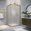 Душевой уголок Vegas Glass ZA NOVO h2000 70 03 02 стекло шиншилла, профиль золото матовое, 70х70 см