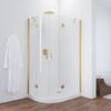 Душевой уголок Vegas Glass AFS-F NOVO 120*100 03 01 R стекло прозрачное, профиль золото матовое, 120х100 см
