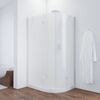 Душевой уголок Vegas Glass AFS-F NOVO 110*80 01 02 L стекло шиншилла, профиль белый, 110х80 см