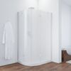 Душевой уголок Vegas Glass AFS-F NOVO 110*90 01 02 R стекло шиншилла, профиль белый, 110х90 см