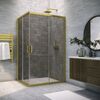 Душевой уголок Vegas Glass ZA-F NOVO h2000 110*90 03 07 стекло графит, профиль золото матовое, 110х90 см
