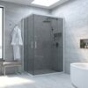 Душевой уголок Vegas Glass ZA-F NOVO h2000 110*100 01 07 стекло графит, профиль белый, 110х100 см
