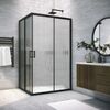 Душевой уголок Vegas Glass ZA-F NOVO h2000 120*70 02М Moru стекло Moru, профиль черный, 120х70 см