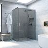 Душевой уголок Vegas Glass ZA-F NOVO h2000 120*80 07 07 стекло графит, профиль матовый хром, 120х80 см