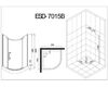 Душевой уголок с поддоном ESBANO ESUGD7015B 90х90