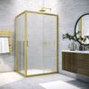 Душевой уголок Vegas Glass ZP+ZPV NOVO h2000 125*75 03 Moru стекло Moru, профиль золото матовое, 125х75 см