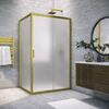 Душевой уголок Vegas Glass ZP+ZPV NOVO h2000 130*75 03 10 стекло сатин, профиль золото матовое, 130х75 см