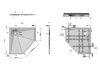 Душевой поддон Grossman Strong GR-S29090D 90 x 90, цвет графит