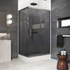 Душевой уголок Vegas Glass ZA-F Protec 90*80 06 07 стекло графит, профиль вороненая сталь, 90х80 см