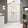 Душевой уголок Vegas Glass ZA-F Protec 120*110 03 01 стекло прозрачное, профиль золото матовое, 120х110 см