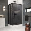 Душевой уголок Vegas Glass ZA-F Protec 100*70 02М 07 стекло графит, профиль черный, 100х70 см