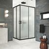 Душевой уголок Vegas Glass ZA-F Protec 100*80 02М 10 стекло сатин, профиль черный, 100х80 см