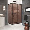 Душевой уголок Vegas Glass ZA-F Protec 100*80 02М 05 стекло бронза, профиль черный, 100х80 см
