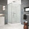 Душевой уголок Vegas Glass ZA-F Protec 80*70 07 02 стекло шиншилла, профиль матовый хром, 80х70 см