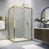 Душевой уголок Vegas Glass ZP+ZPV TUR NOVO 155*85 09 01 стекло прозрачное, профиль золото, 155х85 см