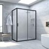 Душевой уголок Vegas Glass ZP+ZPV NOVO h2000 160*75 02М 10 стекло сатин, профиль черный, 160х75 см