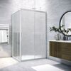 Душевой уголок Vegas Glass ZP+ZPV NOVO h2000 165*70 01 Moru стекло Moru, профиль белый, 165х70 см