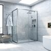 Душевой уголок Vegas Glass ZP+ZPV NOVO h2000 165*70 07 01 стекло прозрачное, профиль матовый хром, 165х70 см
