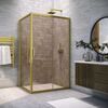 Душевой уголок Vegas Glass ZP+ZPV NOVO h2000 165*95 03 05 стекло бронза, профиль золото матовое, 165х95 см