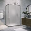 Душевой уголок Vegas Glass ZP+ZPV TUR NOVO 170*85 08 10 стекло сатин, профиль хром, 170х85 см