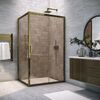 Душевой уголок Vegas Glass ZP+ZPV TUR NOVO 175*75 05 05 стекло бронза, профиль бронза, 175х75 см