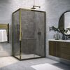 Душевой уголок Vegas Glass ZP+ZPV TUR NOVO 175*90 05 07 стекло графит, профиль бронза, 175х90 см