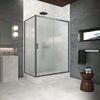 Душевой уголок Vegas Glass ZP+ZPV Protec 100*90 06 10 стекло сатин, профиль вороненая сталь, 100х90 см