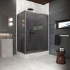 Душевой уголок Vegas Glass ZP+ZPV Protec 100*90 06 07 стекло графит, профиль вороненая сталь, 100х90 см