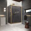 Душевой уголок Vegas Glass ZP+ZPV Protec 110*70 03 07 стекло графит, профиль золото матовое, 110х70 см