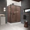Душевой уголок Vegas Glass ZP+ZPV Protec h1900 110*80 02М 05 стекло бронза, профиль черный, 110х80 см