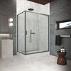 Душевой уголок Vegas Glass ZP+ZPV Protec h1900 120*80 06 02 стекло шиншилла, профиль вороненая сталь, 120х80 см