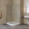 Душевой уголок Vegas Glass AFS-F LUX 120*90 08 01 L стекло прозрачное, профиль хром, 120х90 см