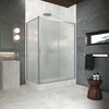 Душевой уголок Vegas Glass ZP+ZPV Protec h1900 165*70 07 10 стекло сатин, профиль матовый хром, 165х70 см