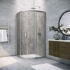 Душевой уголок Vegas Glass ZS NOVO h2000 110 07 07 стекло графит, профиль матовый хром, 110х110 см