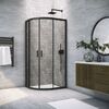 Душевой уголок Vegas Glass ZS-F NOVO h2000 110*100 02М 07 стекло графит, профиль черный, 110х100 см
