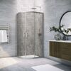 Душевой уголок Vegas Glass ZS-F NOVO h2000 120*80 07 07 стекло графит, профиль матовый хром, 120х80 см