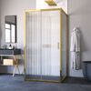 Душевой уголок Vegas Glass ZP-U TUR NOVO 100*90 09 Moru стекло Moru, профиль золото, 100х90 см