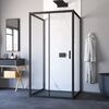 Душевой уголок Vegas Glass ZP-U NOVO h2000 100*100 02М crystalvision стекло crystalvision, профиль черный, 100х100 см