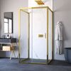 Душевой уголок Vegas Glass ZP-U TUR NOVO 100*100 09 01 стекло прозрачное, профиль золото, 100х100 см
